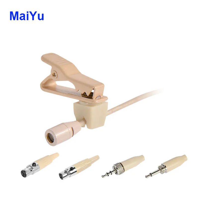 Конденсаторный микрофон скрыть бежевый лацкан Запись с винтом 3 5 мм XLR 3pin 4pin для AKG