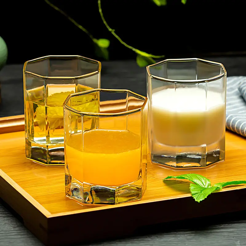 Стеклянная чашка для сока стеклянная чайная с высокой температурой бытовая
