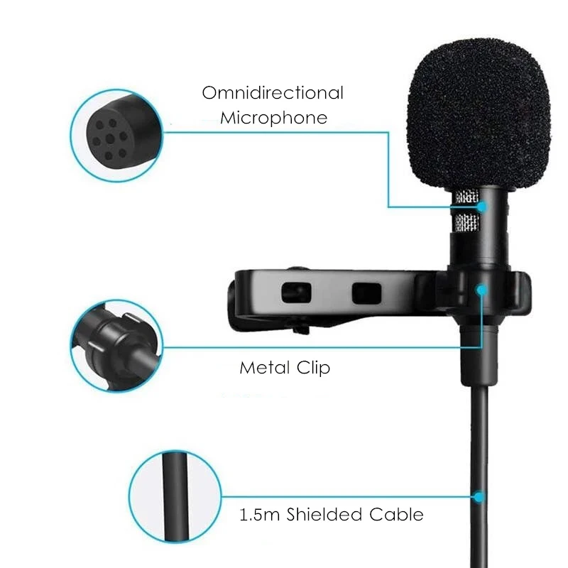 Мини-микрофон Mic USB C Type-C 3 5 мм конденсаторный аудиозаписи для Huawei Xiaomi Samsung Android Phone