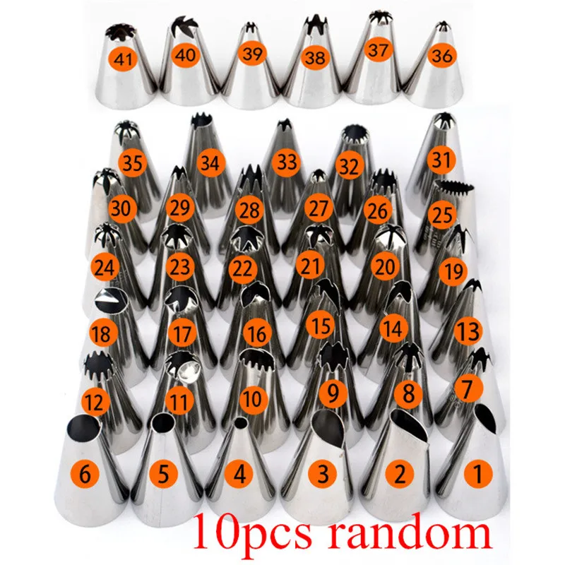 

10 шт./партия Кондитерские сопла из нержавеющей стали Кондитерские глазури цветок советы для декорирования торта Крем для полости рта