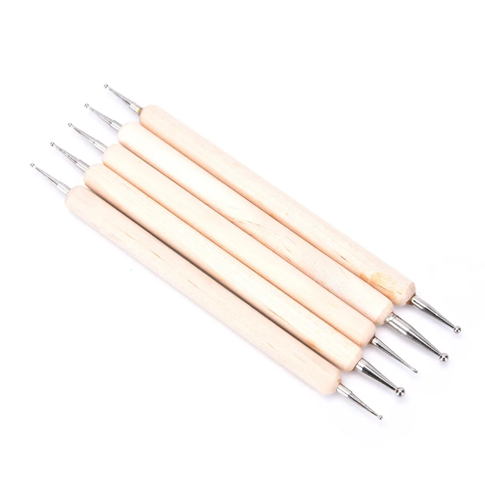 Горячая Распродажа новинка 5 шт./лот двухсторонняя деревянная ручка для дизайна