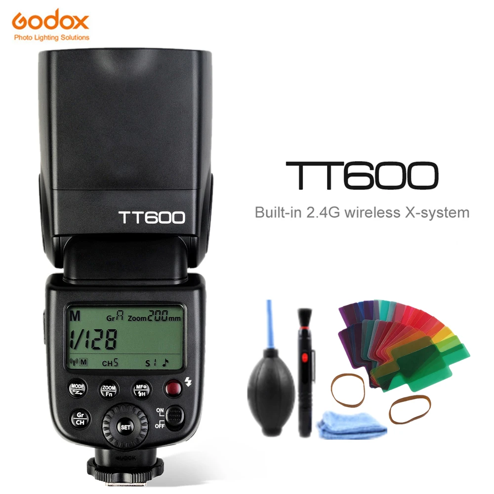 Беспроводная фотовспышка Godox TT600 TT600S 2 4G со встроенным триггером для Canon Nikon Pentax