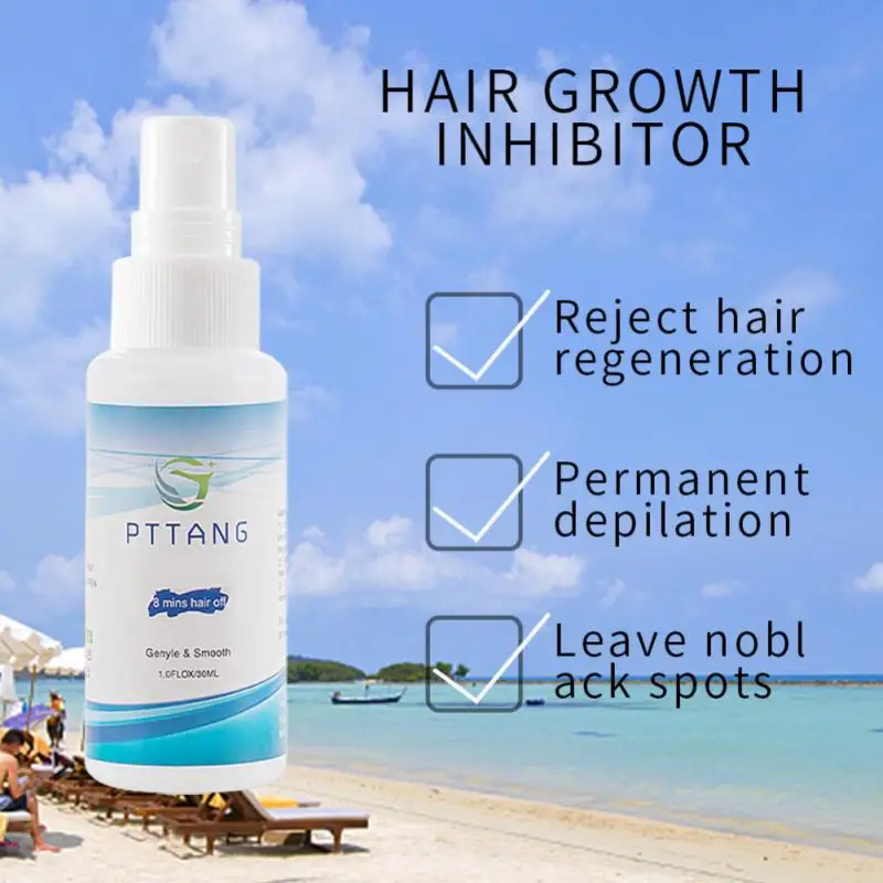 

PTTANG 30ml Hair Growth Inhibitor Facial Removal Cream Spray Beard Bikini Intimate Face Legs Body Armpit Painless TXTB1