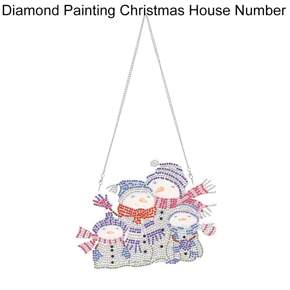 

DIY 5D Christmas DIY Diamond Painting Crystal Wall Hanging Kit Door Pendant Christmas Decoration Gift Window Hanging Pendant