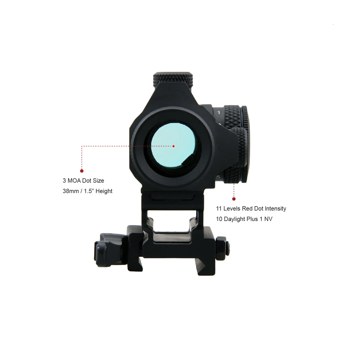 Векторная оптика Maverick 1x22 GenII Red Dot Sight Тактический 3 MOA 11 уровней красный компактный