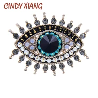 cindy xiang new arrival rhinestone eye brooches for women alloy beauty lucky eye beads weddings party brooch pins shirt jewelry