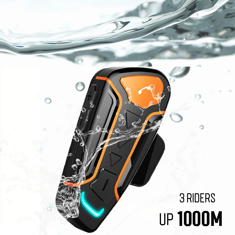 Переговорное bluetooth устройство для шлем анти помех домофон 1000 м езды на дальние