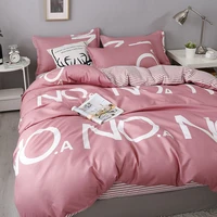 quilt cover pillowcase bed sheet 4 piece set of single and double student dormitory sanding 3 piece set of washed cotton