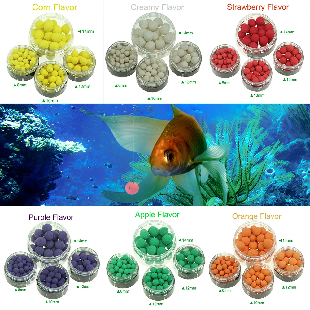 

Water soluble Floating Fishing Lures Round Beads Bait Carp Fishing PVA Colorful