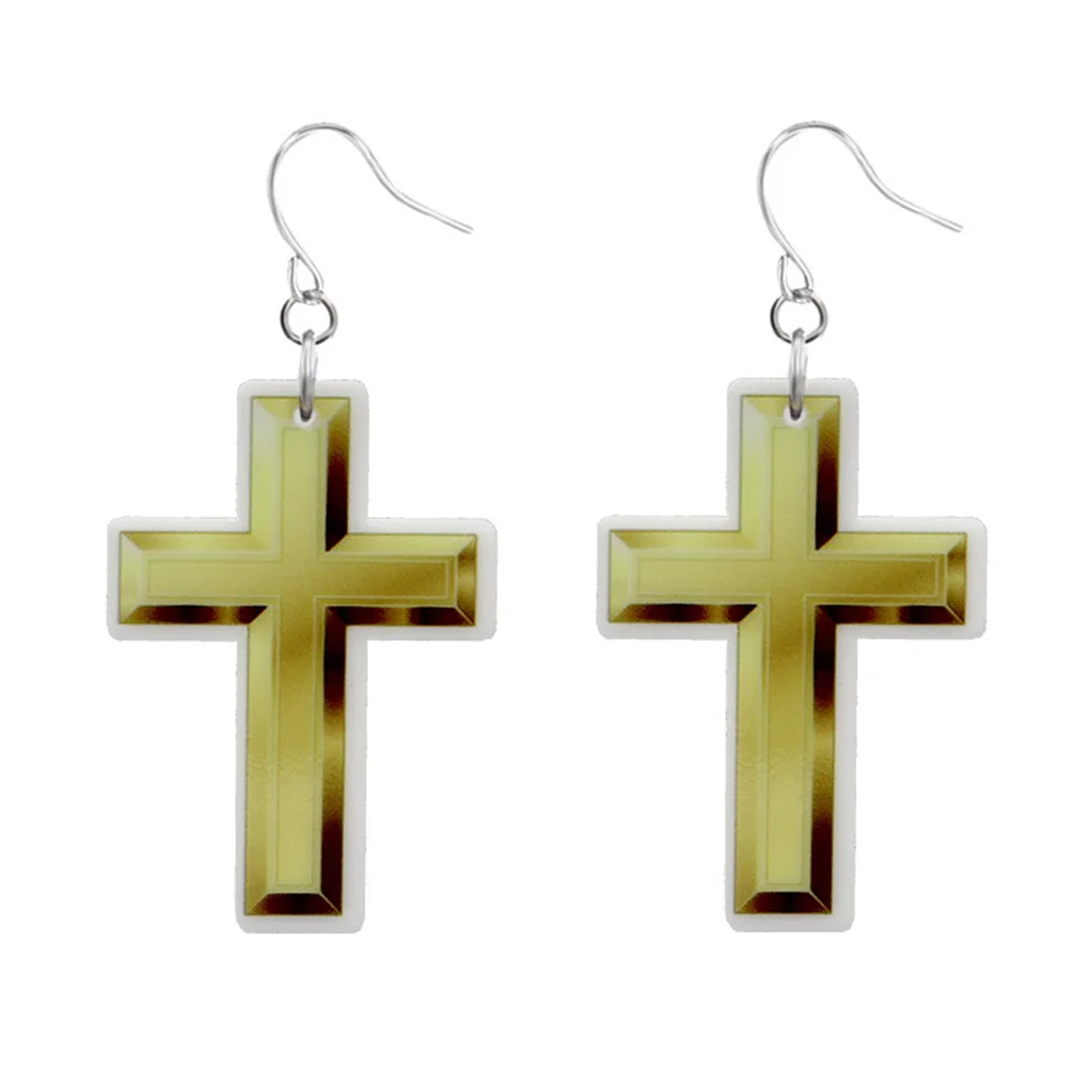 2019 модные подарки для девочек ювелирные изделия акриловый плоский золотой крест