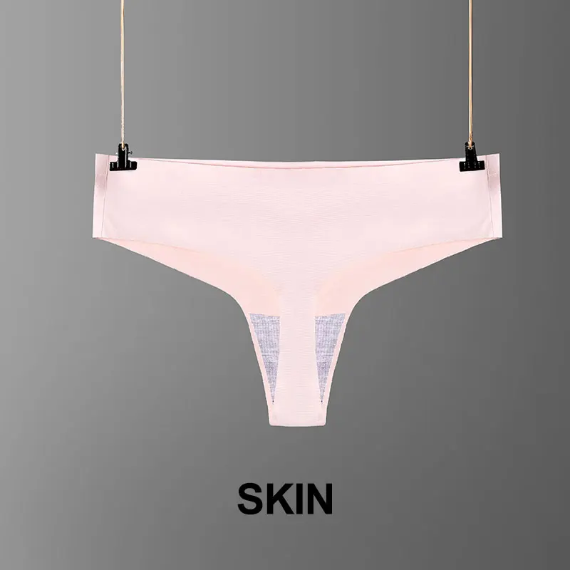 P0101-Skin Сексуальное женское нижнее белье, нижнее белье, трусики размера плюс, стринги, танга, хлопковые шелковые трусики, розовая юбка, женское Бесшовное Белье, стринги P0101 - Цвет: P0101-Skin