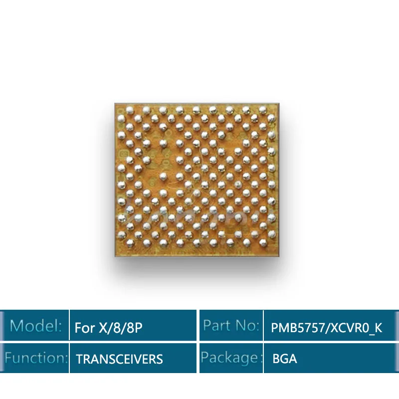 

10pcs/lot XCVR0_K /5757/PMB5757 IC Chip For iphone 8/8 plus/ X Intermediate Frequency IF Transceivers IC For Intel version