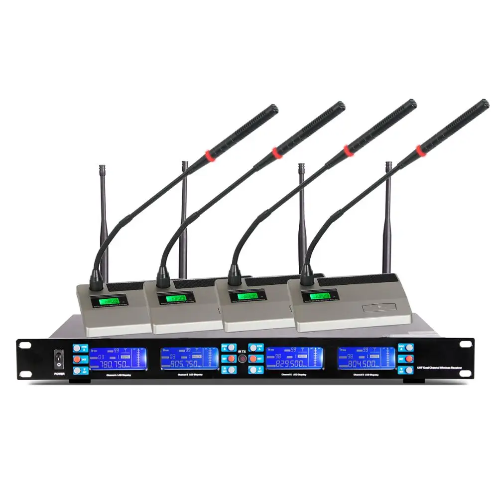 저렴한 새로운 전문 선택 Uhf 무선 마이크 200 채널