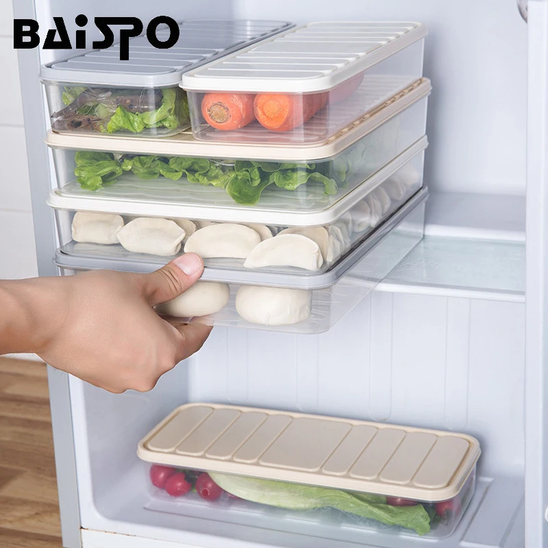 Коробка для хранения свежести Baispo PP контейнер с крышкой холодильника кухонный