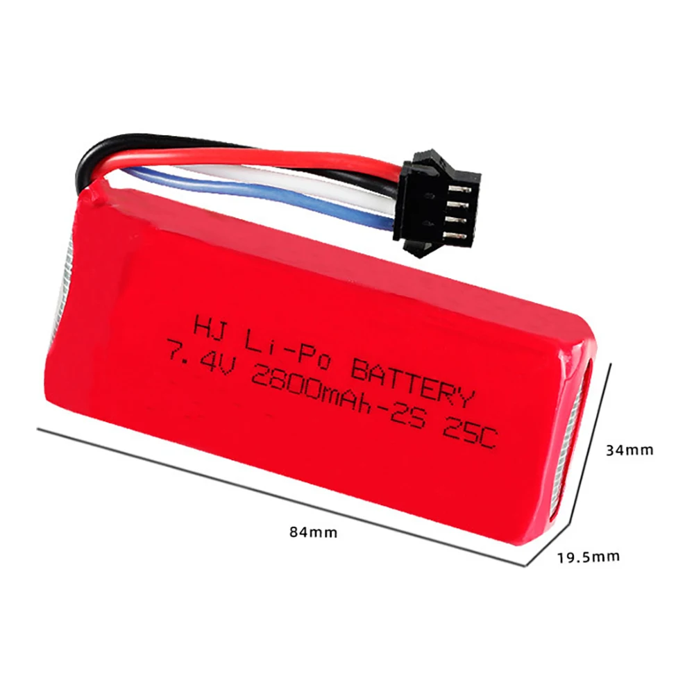 1 шт./лот 7 4 в 2800 мАч литий-полимерная батарея SM-4P Plug для Udi UDI902 UDI002 HQ961 HQ96 RC Boat
