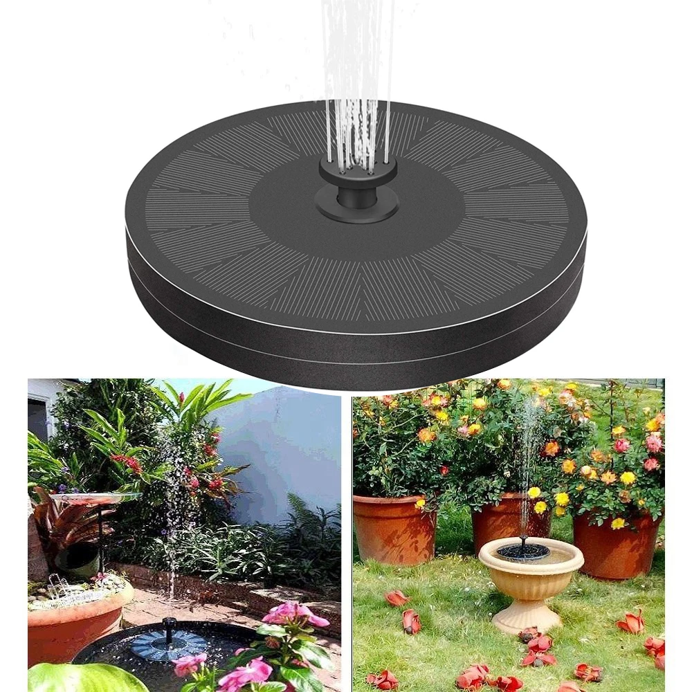 

Solar fountain pump with spare battery Outdoor floating solar water bird bath garden pond swimming pool aquarium