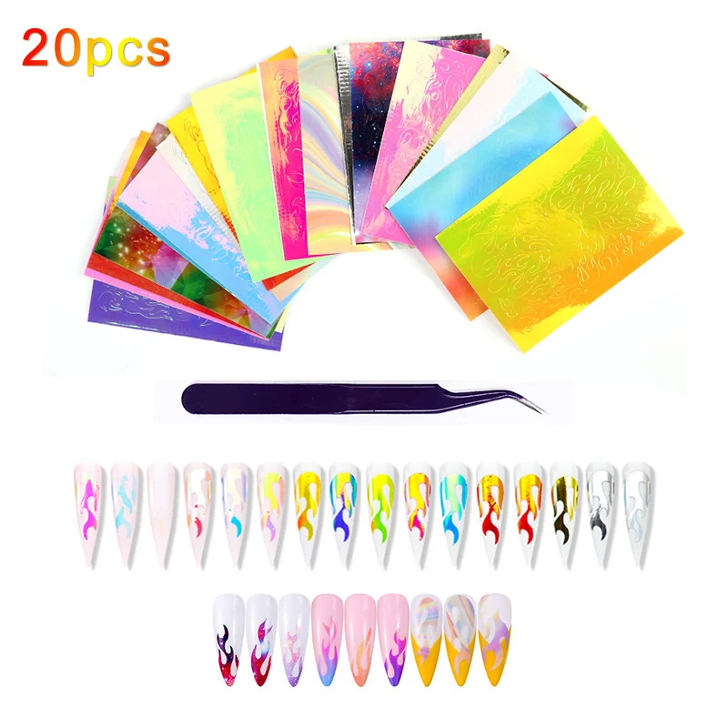 Новинка самоклеящиеся искусства ногтей искусственные лампы лазерные