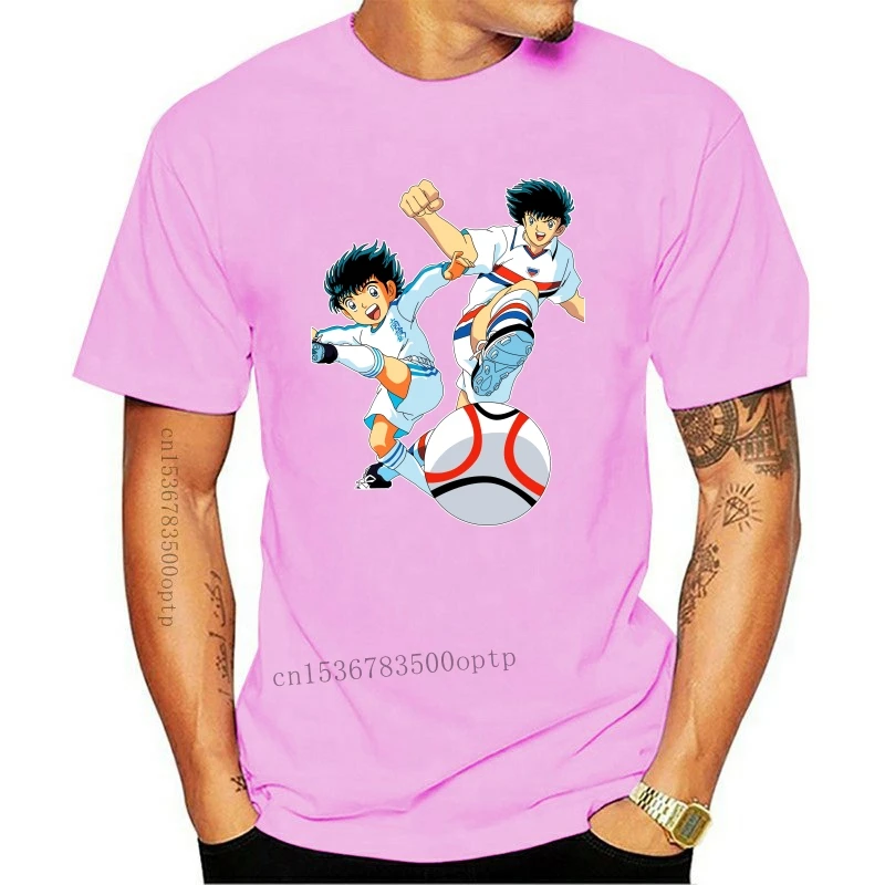 

Новинка, футболки Captain Tsubasa для мужчин, топы вечерние, необычные футболки с коротким рукавом и круглым вырезом, футболка из чистого хлопка
