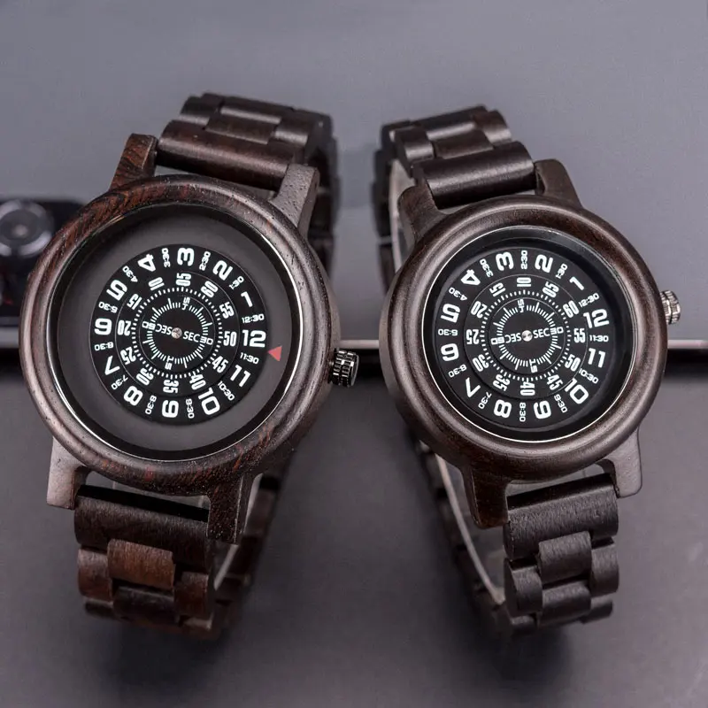 Relojes de pareja Wood Watch For Men Women Couple Compass Pointer Quartz Wristwatches Male Relogio Masculino Dropshipping