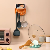 kitchen multifunctional non perforated drain wall storage rack foldable spoon chopsticks pot cover storage rack kitchen gadgets