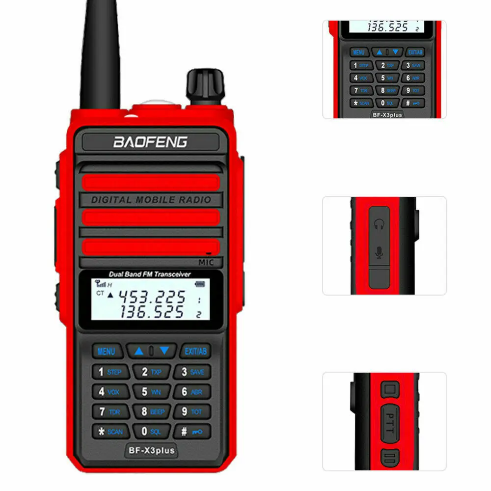 Рация BAOFENG X3 Plus высокой мощности с большим радиусом действия трехдиапазонная