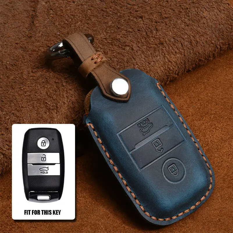 Genuine Leather Key Case Cover for Kia Vehicles KX5 K3S RIO Ceed Cerato Optima K5 Sportage Sorento K2 Soul K3 Car Accessories image 4