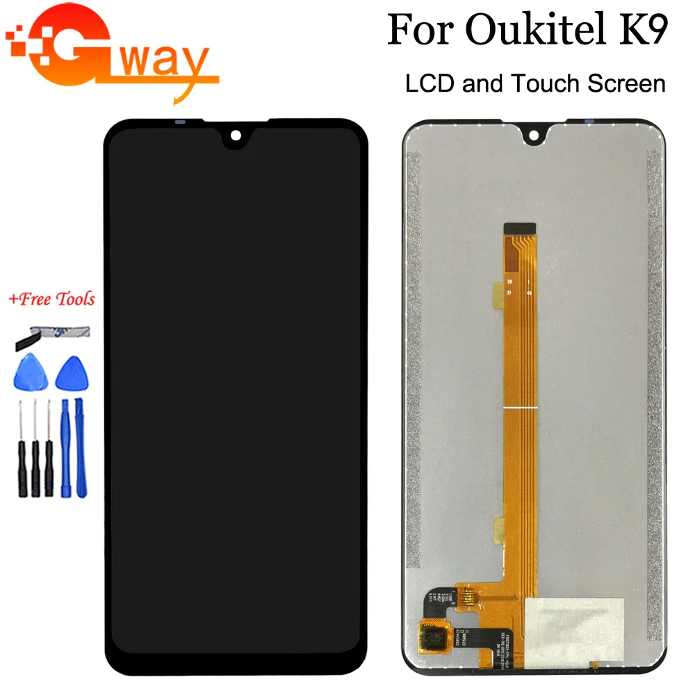 Черный для 7,1" Oukitel K9 ЖК-дисплей+ кодирующий преобразователь сенсорного экрана в сборе мобильный телефон замена lcd и сенсорная панель с инструментами
