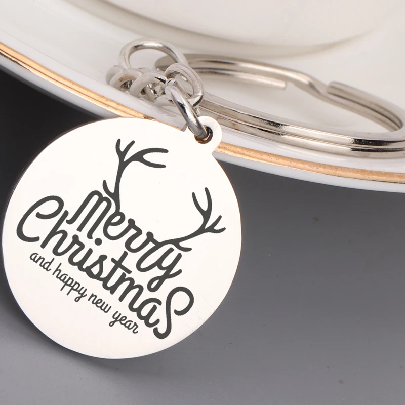 Рождественская елка украшение висячий круглый брелок Счастливого Рождества и