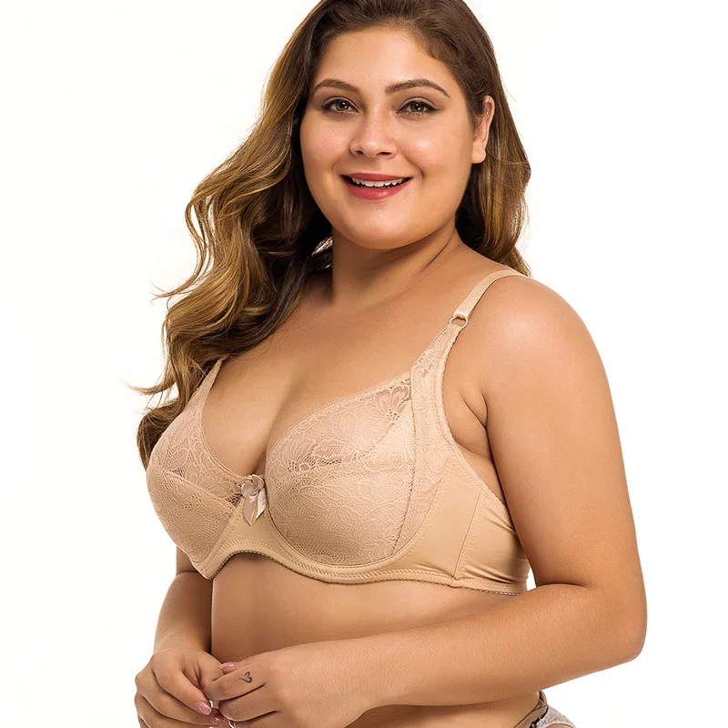 

Бюстгальтер женский кружевной на косточках, нижнее белье, топы бюстгальтер, размера плюс, 32, 34, 36, 38, 40, 42, 44, 46 B, C, D, DD, E