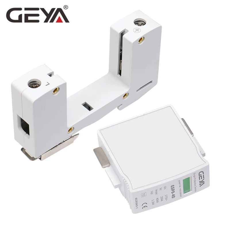 GEYA GSP8 1P Din Rail SPD AC275V AC385V 400V 440V 20KA 40KA устройство защиты от перенапряжения низкого
