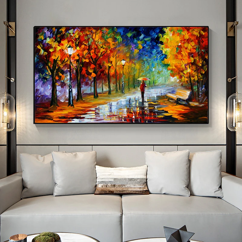 

Modern Abstract Walking Down The Street Oil Painting Print On Canvas Nordic Poster Wall Art Picture For Living Room Home Decor