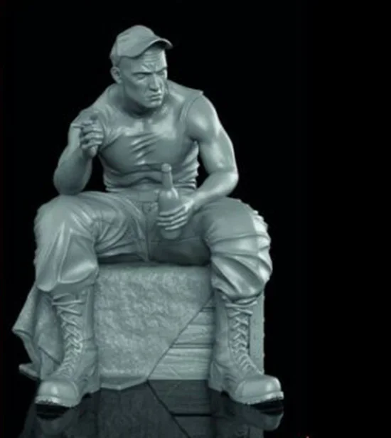 Новый несобранный мужской питьевой набор 1/16 с подставкой из смолы|Наборы для