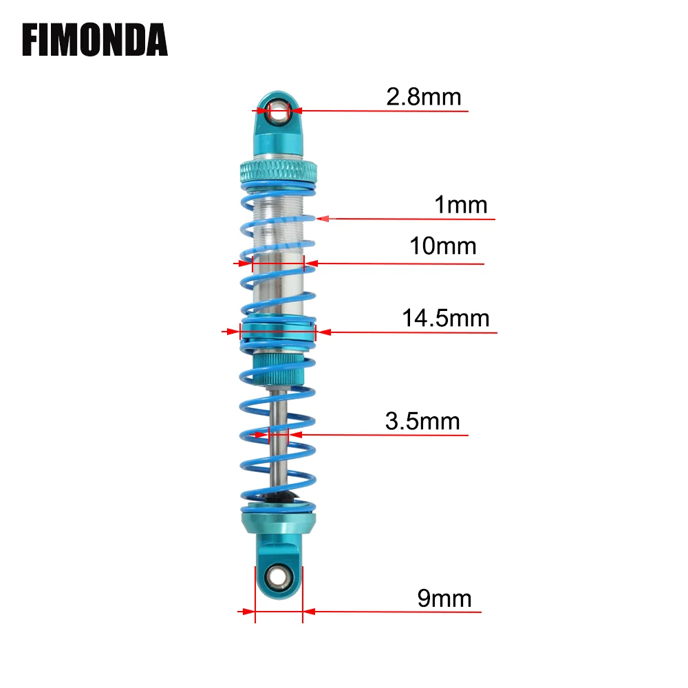 FIMONDA 4 шт. RC Гусеничный масляный регулируемый металлический удар 70 мм 80 90 100 110 120