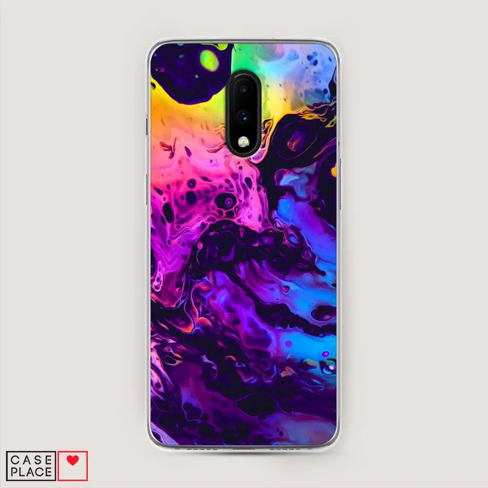 Чехол Силиконовый для OnePlus 7 ACID fluid защитная накладка бампер тонкая мягкая из