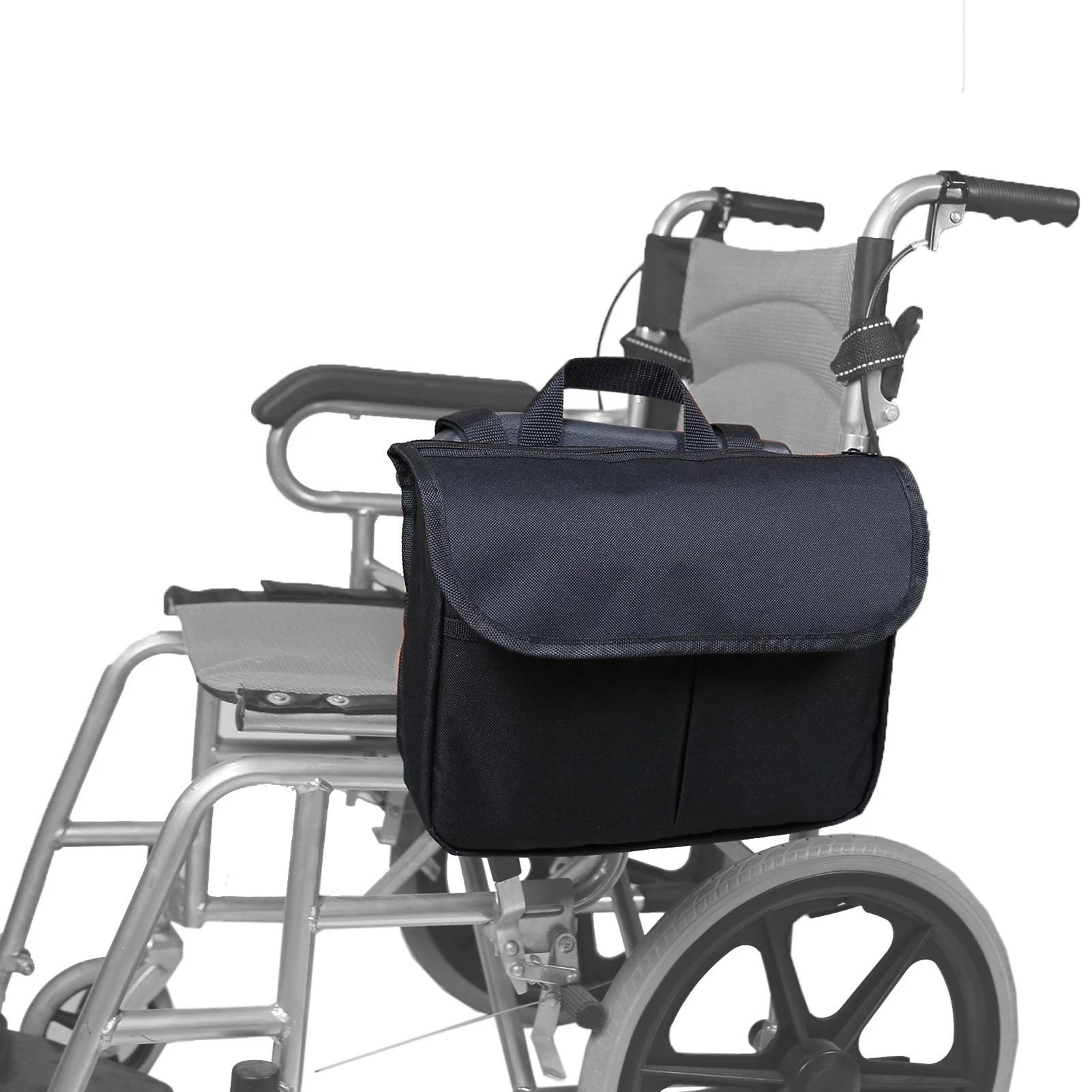 

Travel Tote for Carrying Accessories on Wheelchair Rolling Walkers Transport Chairs Disabled Medicals Mobility Aid Pouch