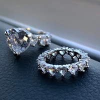 luxury zircon rings set student opening ring for woman 2021 new fashion gothic finger jewelry wedding party girls sexy rings