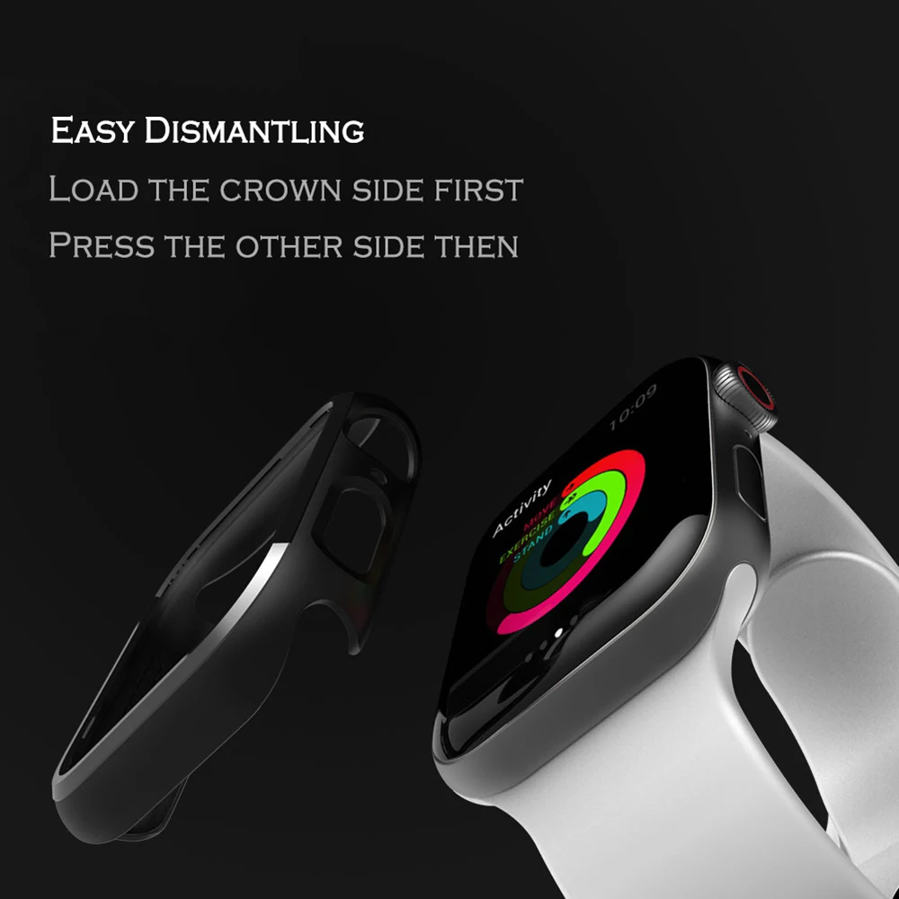 

PC bumper iwatch ultra-thin protector plastic frame 38 40 42 44mm black cover, suitable for Apple Watch series 6 SE 5 4 3