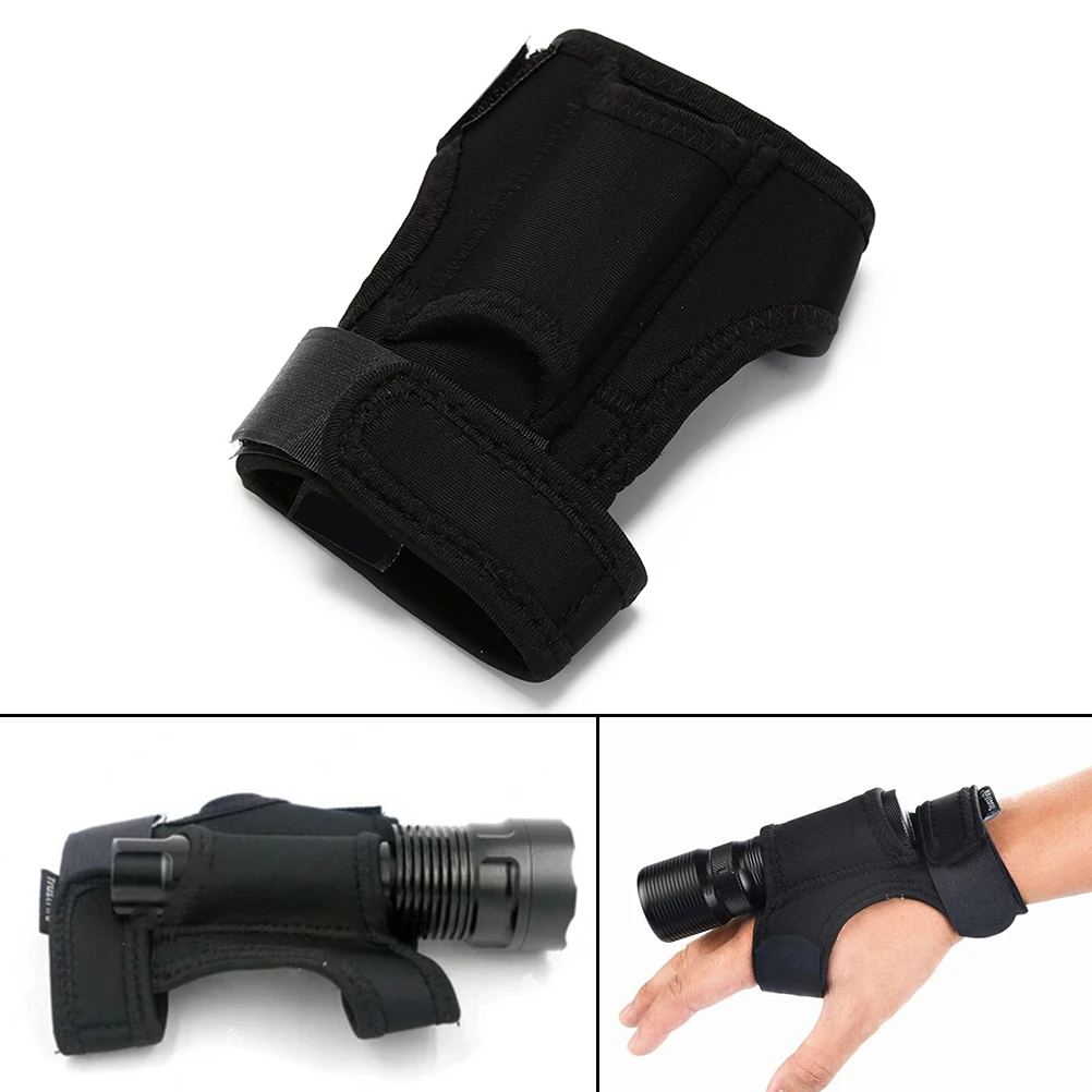

2021 Hand Arm Mount Strap Durable Hand Free Light Holder Glove Underwater Scuba Diving Outdoor Torch Flashlight Holster