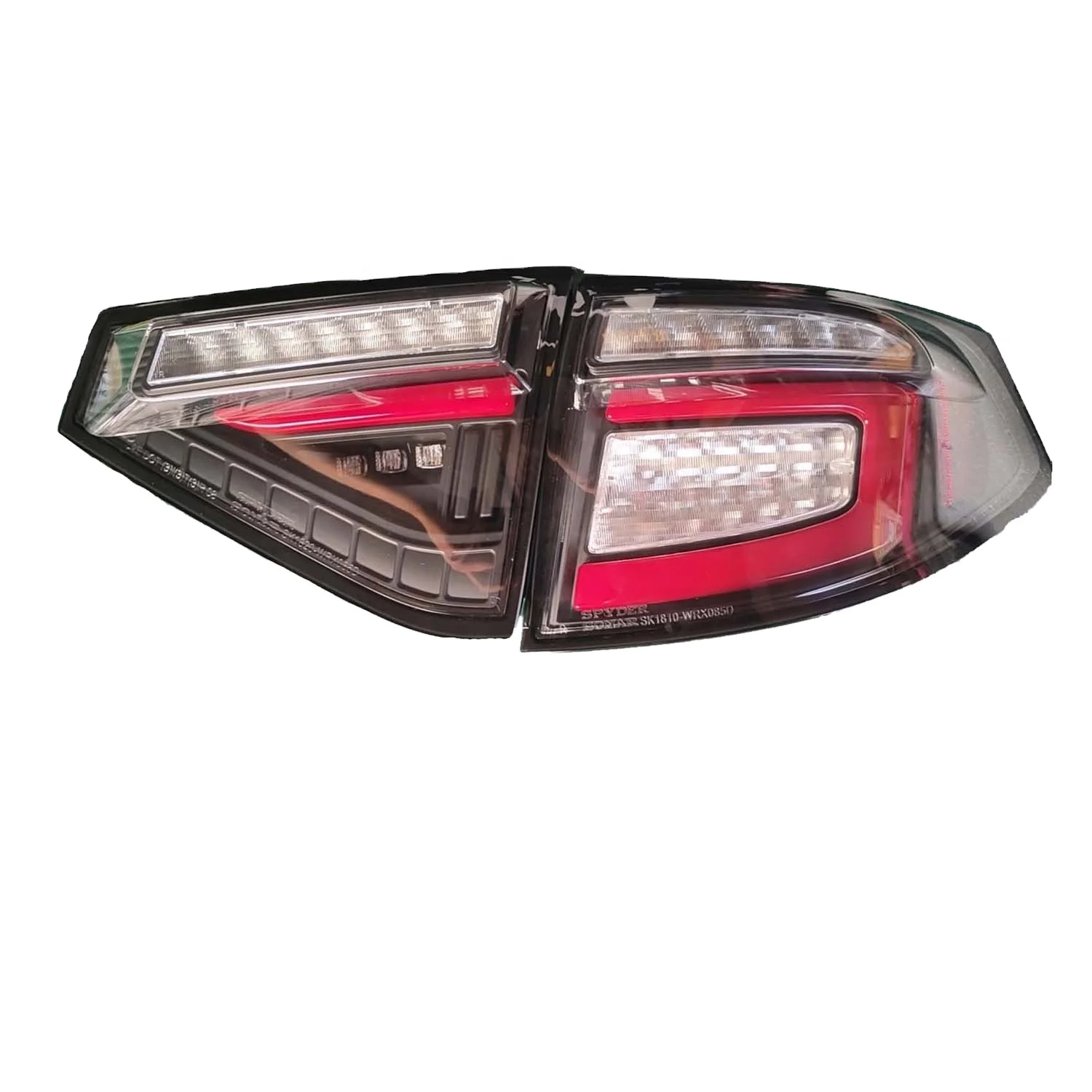 

Black Housing Red Bar Dynamic Signal LED Tail Light For Subaru Impreza 08-13