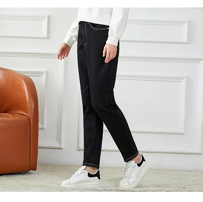 LEIJIJEANS, Новое поступление, Осенние повседневные стильные свободные женские джинсы-шаровары размера плюс со средней талией, длинные гибкие хлопковые джинсы 7150