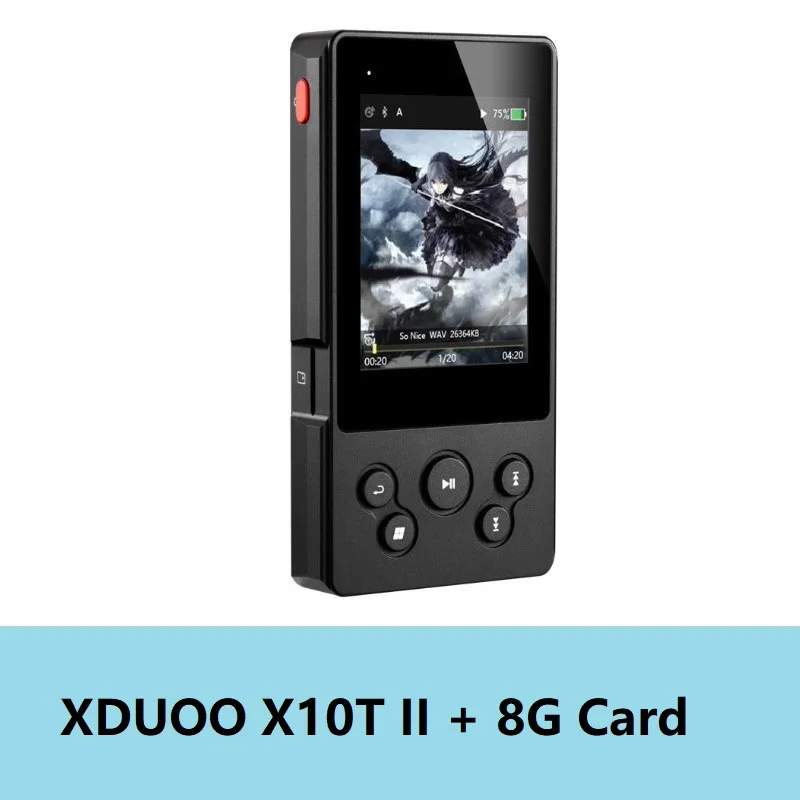 XDuoo X10T II Портативный Hifi Mp3 плеер DAC Bluetooth плеер Mp3 Hi-res без потерь Музыкальный Flac плеер Поддержка USB оптический коаксиальный - Цвет: X10T II and 8G card