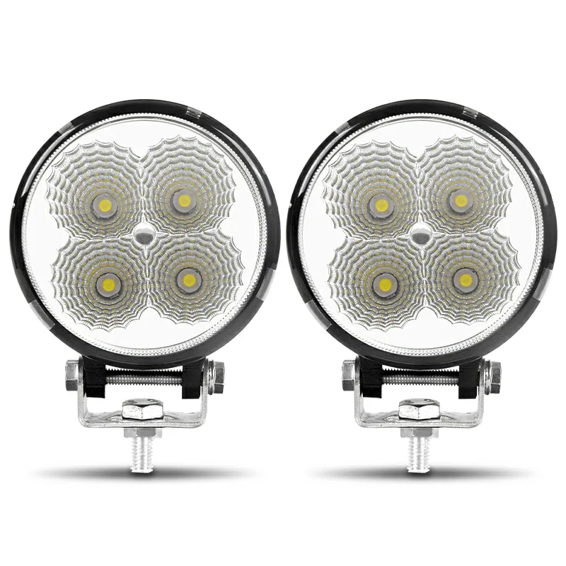2pcs flood light DERI 2 шт. 3,5 дюймов 12 Вт светодиодный рабочий светильник прожектор Точечный светильник светодиодный рабочий светильник Barra светодиодный внедорожный автомобильный светильник - Цвет: 2pcs flood light