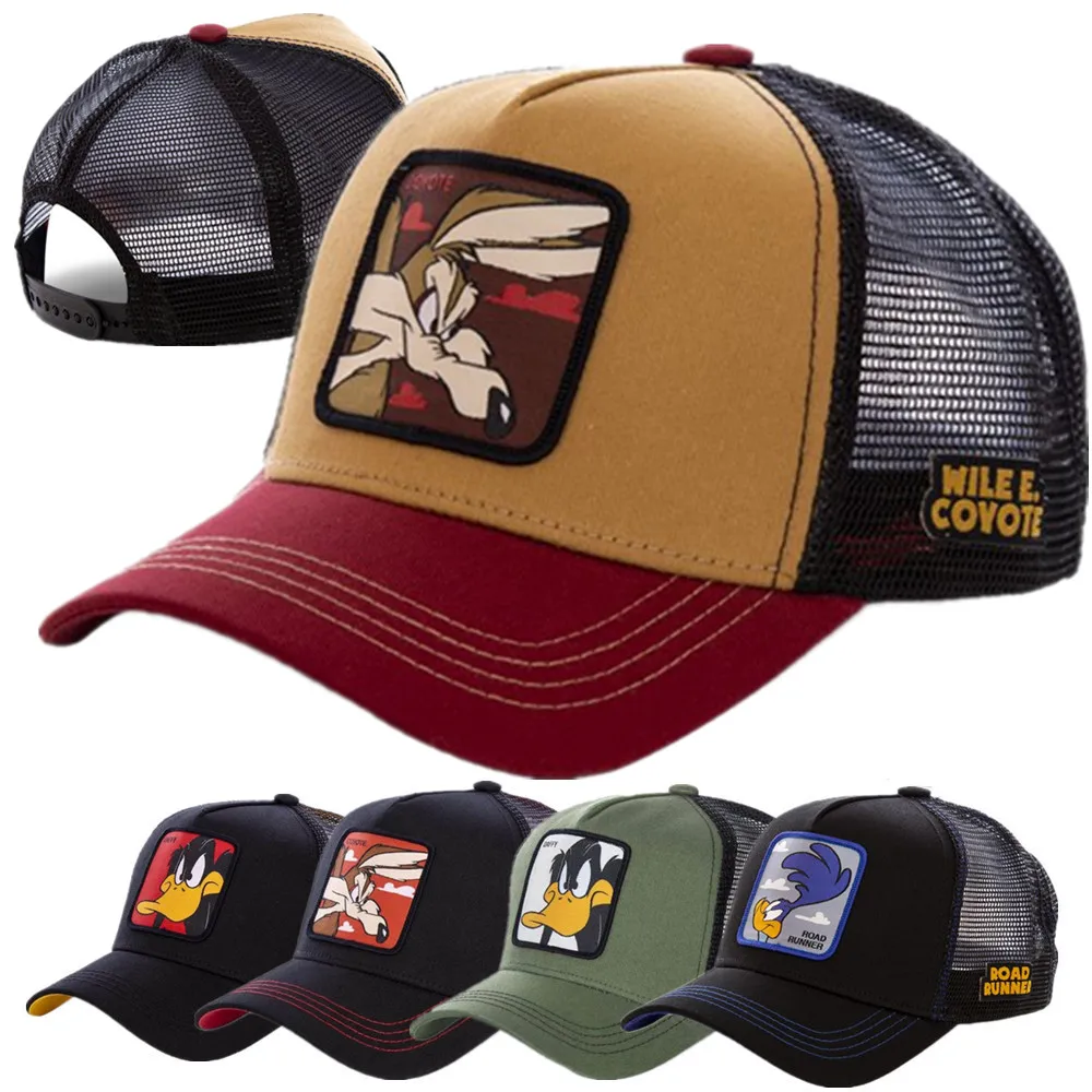 

Gorra de camionero con personaje de lobo de dibujos animados, gorro de camionero con parche de alta calidad, diseno