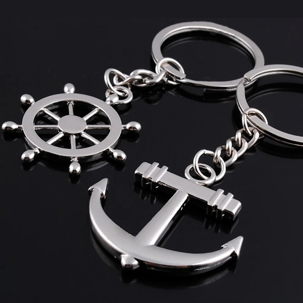 1 пара руль якорь Брелок для ключей пар кольцо влюбленных подарок брелок