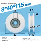 Шкив с U-образным пазом с покрытием 608zz, шкив с круглым пазом 8x40x11,5 мм, вес 71 кг