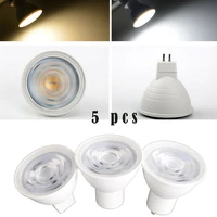 5pcs gu10 mr16 gu5 3 cob light bulbs 7w ac 220v 110v dimmable led spotlight 30 beam angle for downlight table lamp cool warm