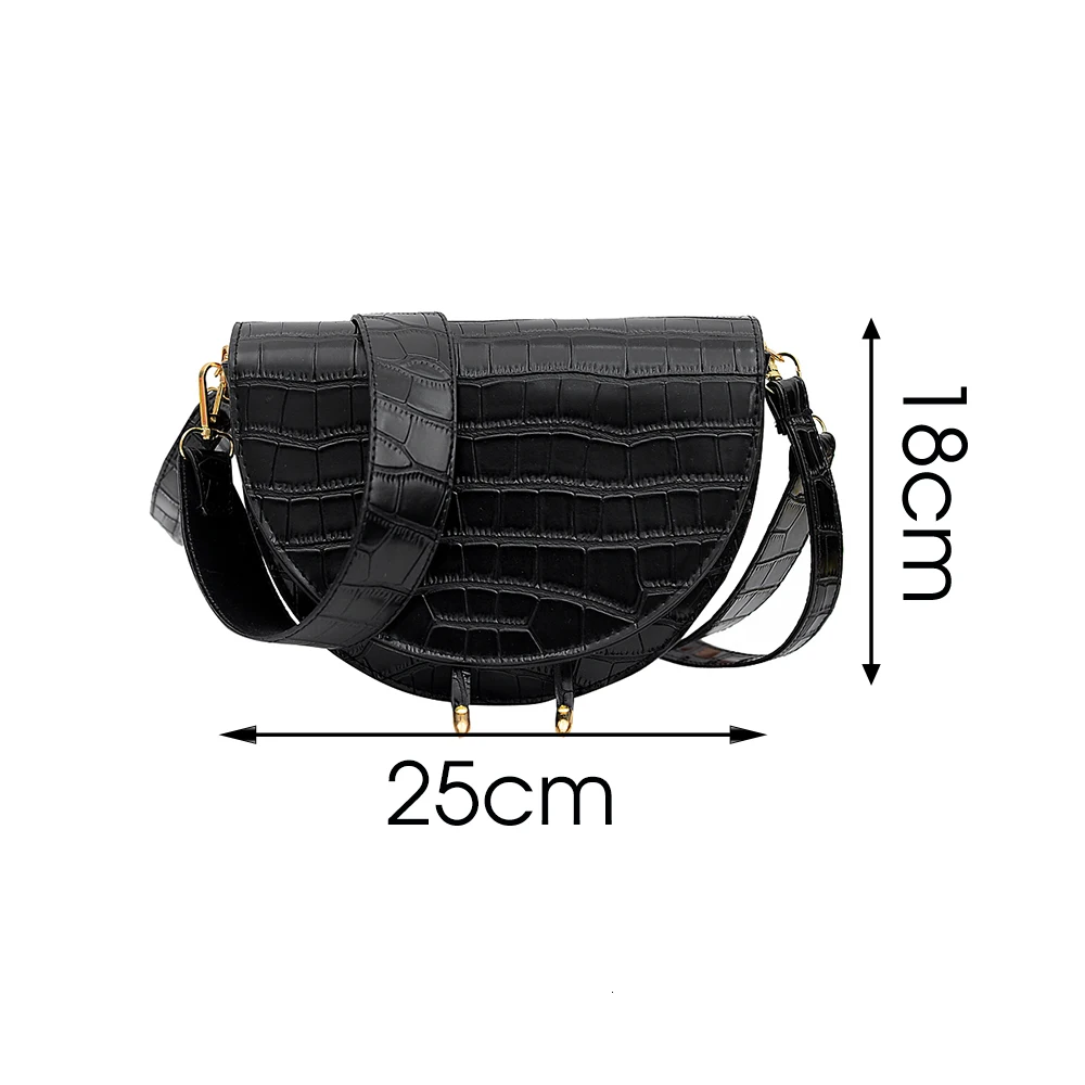 

Crocodile Pattern Leather Crossbody Bags For Women 2019 Solid Messenger Shoulder Bag Small Handbags and Purses Cross Body Bag