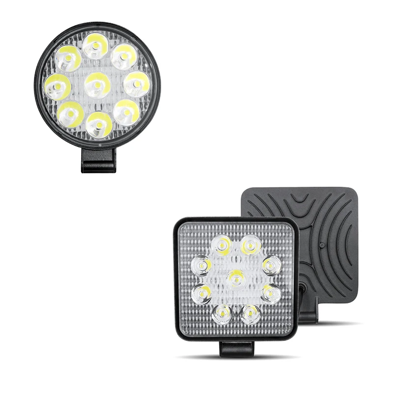 

1PC high quality 9LED 120W Work Light 12V 24V Car LED Spotlight Square Round Auto Truck Off Road Mini Ledbar Offroad Accessorie