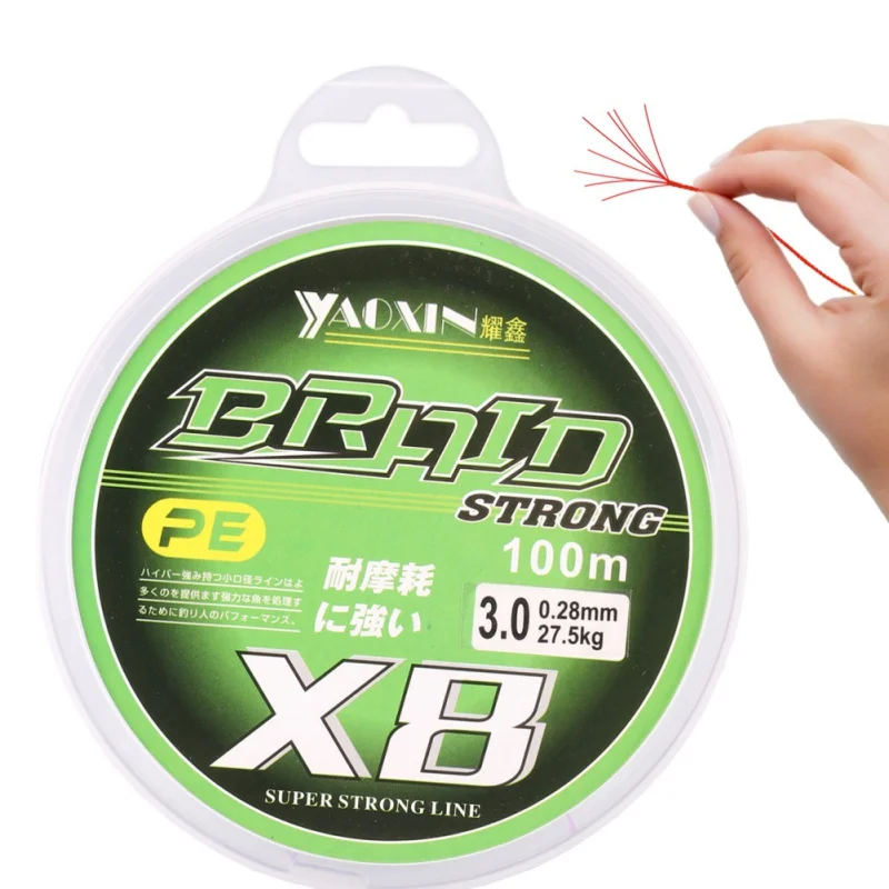 

100M Multifilament Fishing Line PE Material Not Wire Bass Carp Fish Accessories Mainline Tippet 8 Strands Braided