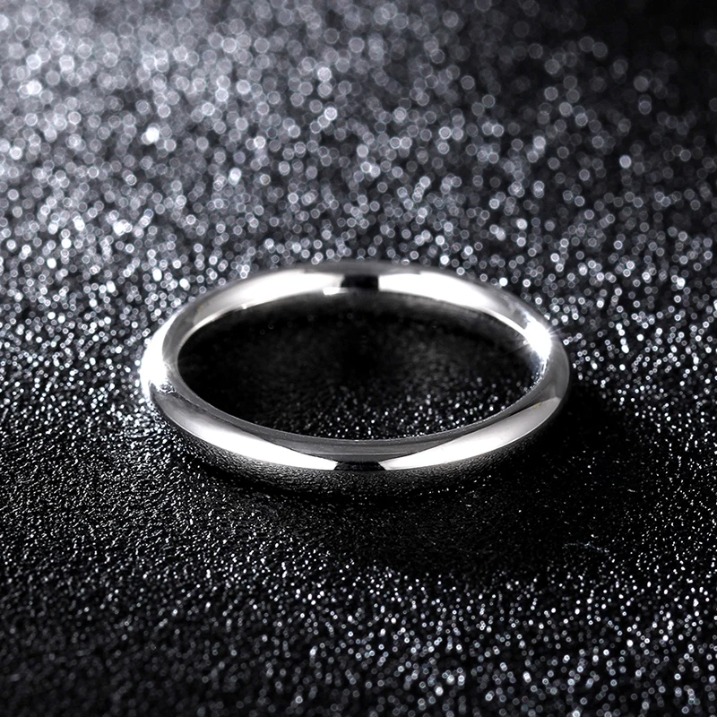 Silver 3mm 4 мм 2 мм золото титановая сталь пара кольцо для мужчин и женщин - Цвет основного камня: Silver 3mm